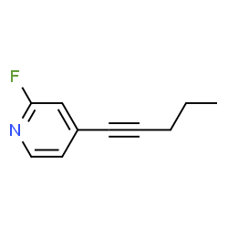 ChemSpider 2D Image | 2-Fluoro-4-(1-pentyn-1-yl)pyridine | C10H10FN