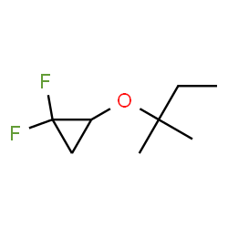 ChemSpider 2D Image | 1,1-Difluoro-2-[(2-methyl-2-butanyl)oxy]cyclopropane | C8H14F2O