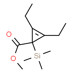 ChemSpider 2D Image | Methyl 2,3-diethyl-1-(trimethylsilyl)-2-cyclopropene-1-carboxylate | C12H22O2Si