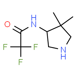 ChemSpider 2D Image | N-(4,4-Dimethyl-3-pyrrolidinyl)-2,2,2-trifluoroacetamide | C8H13F3N2O