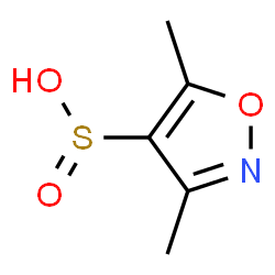 ChemSpider 2D Image | 3,5-Dimethyl-1,2-oxazole-4-sulfinic acid | C5H7NO3S