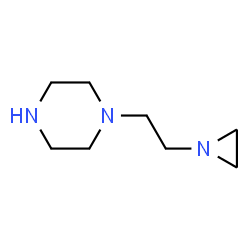 ChemSpider 2D Image | 1-[2-(1-Aziridinyl)ethyl]piperazine | C8H17N3