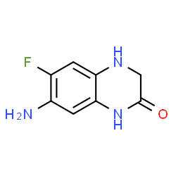 ChemSpider 2D Image | 7-Amino-6-fluoro-3,4-dihydro-2(1H)-quinoxalinone | C8H8FN3O