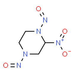 ChemSpider 2D Image | 2-Nitro-1,4-dinitrosopiperazine | C4H7N5O4