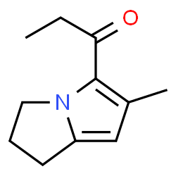 ChemSpider 2D Image | 1-(2,3-Dihydro-6-methyl-1H-pyrrolizin-5-yl)-1-propanone | C11H15NO