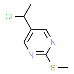 ChemSpider 2D Image | 5-(1-Chloroethyl)-2-(methylsulfanyl)pyrimidine | C7H9ClN2S