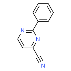 ChemSpider 2D Image | 2-Phenyl-4-pyrimidinecarbonitrile | C11H7N3