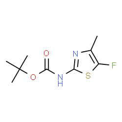ChemSpider 2D Image | 2-Methyl-2-propanyl (5-fluoro-4-methyl-1,3-thiazol-2-yl)carbamate | C9H13FN2O2S