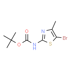 ChemSpider 2D Image | tert-butyl (5-bromo-4-methylthiazol-2-yl)carbamate | C9H13BrN2O2S