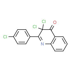 ChemSpider 2D Image | 3,3-Dichloro-2-(4-chlorophenyl)-4(3H)-quinolinone | C15H8Cl3NO