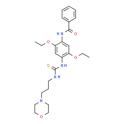 ChemSpider 2D Image | N-[2,5-Diethoxy-4-({[3-(4-morpholinyl)propyl]carbamothioyl}amino)phenyl]benzamide | C25H34N4O4S