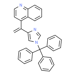ChemSpider 2D Image | 4-[1-(1-Trityl-1H-imidazol-4-yl)vinyl]quinoline | C33H25N3