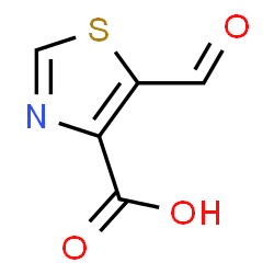 ChemSpider 2D Image | 5-Formyl-1,3-thiazole-4-carboxylic acid | C5H3NO3S