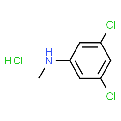 ChemSpider 2D Image | 3,5-Dichloro-N-methylaniline hydrochloride (1:1) | C7H8Cl3N