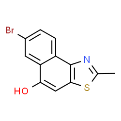 ChemSpider 2D Image | 7-Bromo-2-methylnaphtho[1,2-d]thiazol-5-ol | C12H8BrNOS