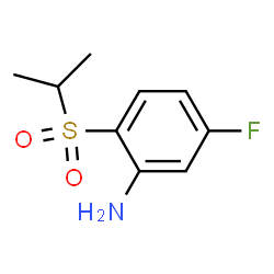 ChemSpider 2D Image | 5-Fluoro-2-(isopropylsulfonyl)aniline | C9H12FNO2S