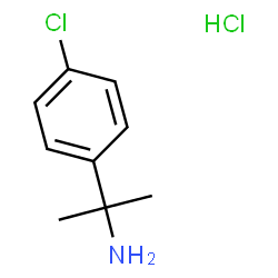 ChemSpider 2D Image | 2-(4-chlorophenyl)propan-2-amine hydrochloride | C9H13Cl2N