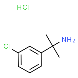 ChemSpider 2D Image | 2-(3-Chlorophenyl)propan-2-amine hydrochloride | C9H13Cl2N