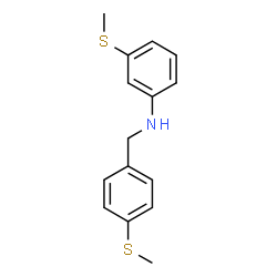ChemSpider 2D Image | 3-(Methylsulfanyl)-N-[4-(methylsulfanyl)benzyl]aniline | C15H17NS2