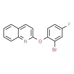 ChemSpider 2D Image | 2-(2-Bromo-4-fluorophenoxy)quinoline | C15H9BrFNO