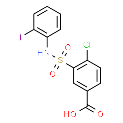ChemSpider 2D Image | 4-Chloro-3-[(2-iodophenyl)sulfamoyl]benzoic acid | C13H9ClINO4S