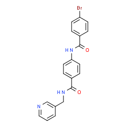 ChemSpider 2D Image | 4-Bromo-N-{4-[(3-pyridinylmethyl)carbamoyl]phenyl}benzamide | C20H16BrN3O2