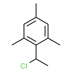 ChemSpider 2D Image | 2-(1-Chloroethyl)-1,3,5-trimethylbenzene | C11H15Cl