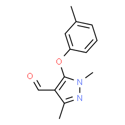ChemSpider 2D Image | 1,3-Dimethyl-5-(3-methylphenoxy)-1H-pyrazole-4-carbaldehyde | C13H14N2O2