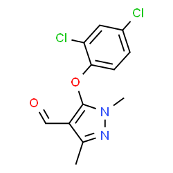 ChemSpider 2D Image | 5-(2,4-Dichlorophenoxy)-1,3-dimethyl-1H-pyrazole-4-carbaldehyde | C12H10Cl2N2O2