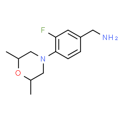 ChemSpider 2D Image | 1-[4-(2,6-Dimethyl-4-morpholinyl)-3-fluorophenyl]methanamine | C13H19FN2O