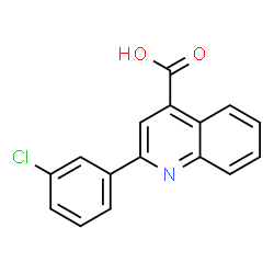 ChemSpider 2D Image | 2-(3-Chlorophenyl)-4-quinolinecarboxylic acid | C16H10ClNO2
