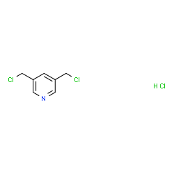 ChemSpider 2D Image | 3,5-Bis(chloromethyl)pyridine hydrochloride | C7H8Cl3N