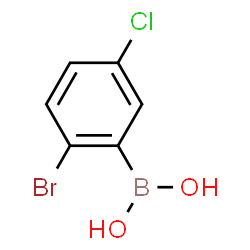 ChemSpider 2D Image | 2-Bromo-5-chlorophenylboronic acid | C6H5BBrClO2