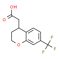 ChemSpider 2D Image | 2-(7-(trifluoromethyl)chroman-4-yl)acetic acid | C12H11F3O3