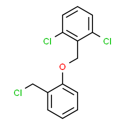 ChemSpider 2D Image | 1,3-Dichloro-2-{[2-(chloromethyl)phenoxy]methyl}benzene | C14H11Cl3O