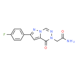 ChemSpider 2D Image | 2-[2-(4-Fluorophenyl)-4-oxopyrazolo[1,5-d][1,2,4]triazin-5(4H)-yl]acetamide | C13H10FN5O2