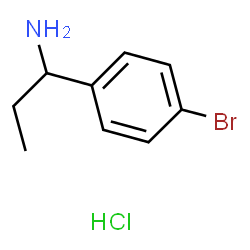 ChemSpider 2D Image | 1-(4-Bromophenyl)-1-propanamine hydrochloride (1:1) | C9H13BrClN