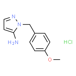 ChemSpider 2D Image | 1-(4-methoxybenzyl)-1H-pyrazol-5-amine hydrochloride | C11H14ClN3O