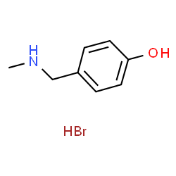 ChemSpider 2D Image | 4-[(Methylamino)methyl]phenol hydrobromide (1:1) | C8H12BrNO