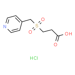 ChemSpider 2D Image | 3-(PYRIDIN-4-YLMETHANESULFONYL)PROPANOIC ACID HYDROCHLORIDE | C9H12ClNO4S