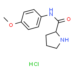 ChemSpider 2D Image | N-(4-Methoxyphenyl)prolinamide hydrochloride (1:1) | C12H17ClN2O2