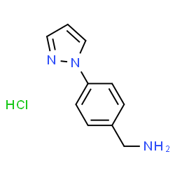 ChemSpider 2D Image | (4-(1H-Pyrazol-1-yl)phenyl)methanamine hydrochloride | C10H12ClN3