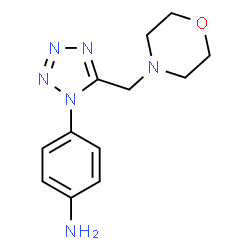 ChemSpider 2D Image | 4-[5-(4-Morpholinylmethyl)-1H-tetrazol-1-yl]aniline | C12H16N6O