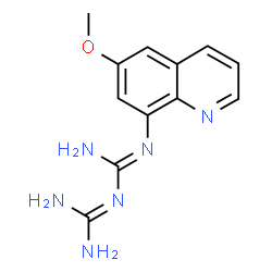 ChemSpider 2D Image | 1-(Diaminomethylene)-2-(6-methoxy-8-quinolinyl)guanidine | C12H14N6O