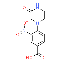 ChemSpider 2D Image | 3-Nitro-4-(3-oxo-1-piperazinyl)benzoic acid | C11H11N3O5