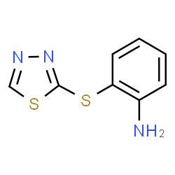 ChemSpider 2D Image | 2-[(1,3,4-thiadiazol-2-yl)thio]aniline | C8H7N3S2