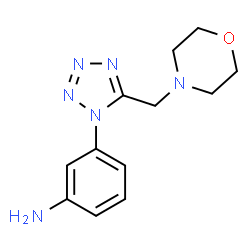 ChemSpider 2D Image | 3-[5-(4-Morpholinylmethyl)-1H-tetrazol-1-yl]aniline | C12H16N6O