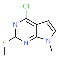 ChemSpider 2D Image | 4-chloro-7-methyl-2-(methylthio)-7H-pyrrolo[2,3-d]pyrimidine | C8H8ClN3S