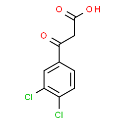 ChemSpider 2D Image | 3-(3,4-Dichlorophenyl)-3-oxopropanoic acid | C9H6Cl2O3