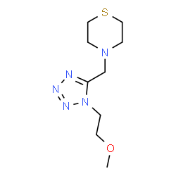 ChemSpider 2D Image | 4-[1-(2-Methoxy-ethyl)-1H-tetrazol-5-ylmethyl]-thiomorpholine | C9H17N5OS